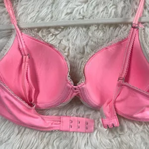 Victoria'S Secret Lined Demi Buste Double Pink White Floral Embroidery Lace thumbnail 6