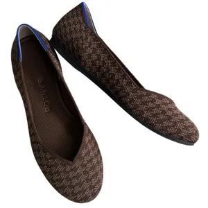 NWOT Rothy’s The Flat Limited Edition Brown Houndstooth Size 5.5 thumbnail 1