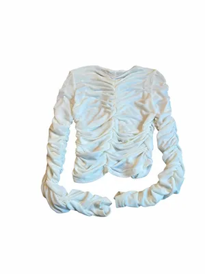 EDIKTED cream ruched blouse thumbnail 4