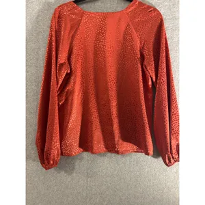 White House Black Market Orange Cheetah‎ Print Small Top thumbnail 4