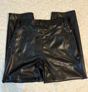 Abercrombie Vegan Leather Pants Ultra High-Rise thumbnail 3