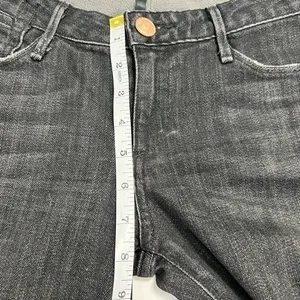 Earnest Sewn Harlan Crop Distressed Slim Straight Jeans Black Size‎ 28 thumbnail 7