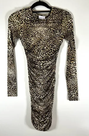 SNDYS x Revolve Skin Leopard Bodycon Maxi Dress Size XS Sexy Designer‎ Going Out thumbnail 1