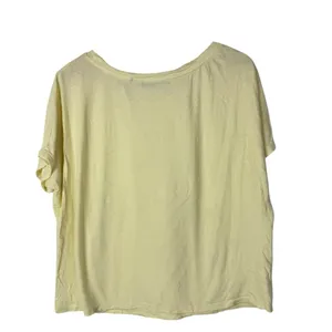 Boutique School‎ Rag Pale Yellow Boxy Short Sleeve T-Shirt S thumbnail 2