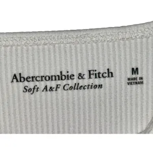 Abercrombie & Fitch Soft AF White Ribbed Knit Shapewear Bodysuit Top Womens Sz M thumbnail 3