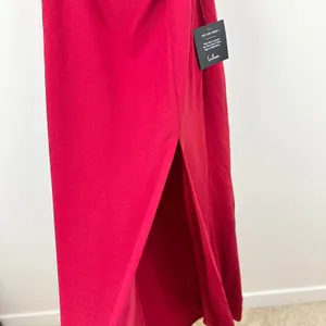 Lulus Keep It Interesting Red Asymmetrical Cutout Halter Maxi Dress Long XL NWT thumbnail 13