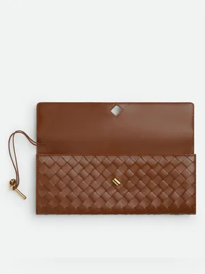 Yellow Brown Woven Evening Clutch Crossbody Bag thumbnail 3