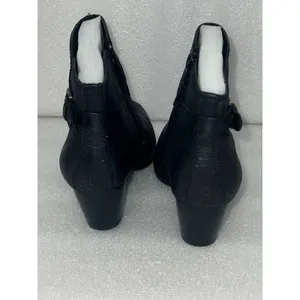 Baretraps Rylen Blk Textured Ankle Booties Boot Zipper Chunky Heel size 6 1/2 M thumbnail 6