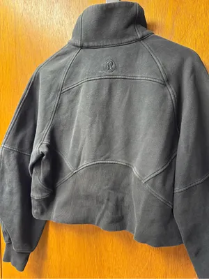 Lululemon Scuba Oversized Funnel Neck Fleece Sweatshirt Black W3FJ6S XS/S thumbnail 10
