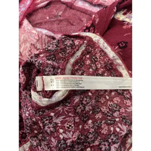 Free People Boho Floral Paisley Midi Dress Burgundy Pink Lace Handkerchief Hem thumbnail 8