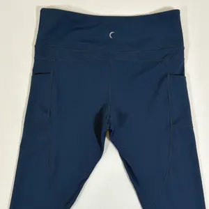 Zyia Active Womens 14-16 Navy Blue High Rise Capri Leggings Pockets Athletic thumbnail 7