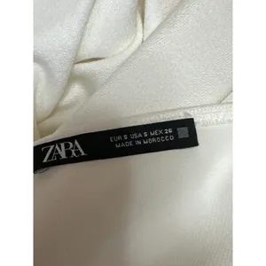 Zara White Halter Sleeveless Cutout Open Back Ruched Mini Bodycon Dress Size S thumbnail 4