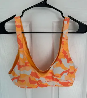 Zumiez Damsel Mila Orange Camo Bralette Bikini Top thumbnail 1