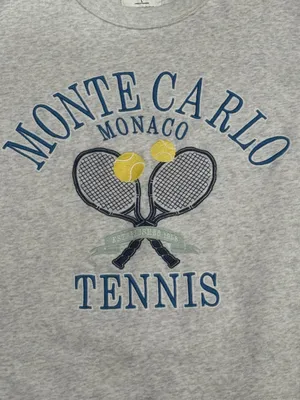 Abercrombie and Fitch Soft AF Monte Carlo Tennis Sweatshirt Women’s Large thumbnail 4