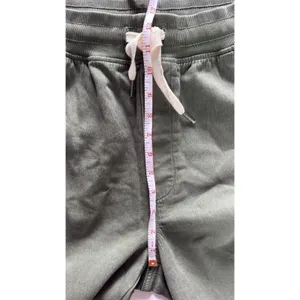 Aerie Women's Soft Landing Trouser Olive Green Size L Wide Leg Drawstring thumbnail 9