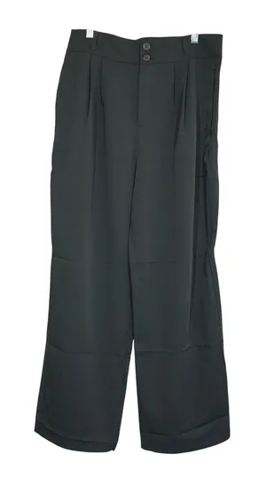 Halara Size Large Pants Black High Waisted Pleated Wide Leg Trousers Career thumbnail 1