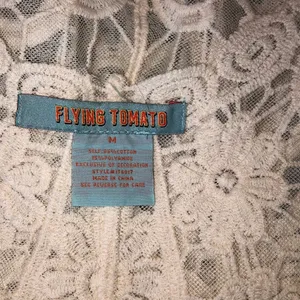 FLYING Tomato medium cream lace summer blouse thumbnail 5