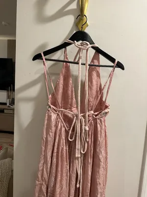 ANTHROPOLOGIE Pinnacle By Shruti Sancheti Paisley Tiered Maxi Dress Pink Large thumbnail 9