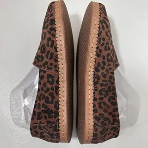 Toms Loafers Alpargata Slip On Brown Black Suede Leopard Print Flats Casual 8 thumbnail 4