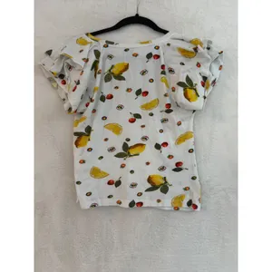 Maeve Anthropologie Lemon Cherry Fruit Print V-Neck Flutter Sleeve Cotton Top S thumbnail 10