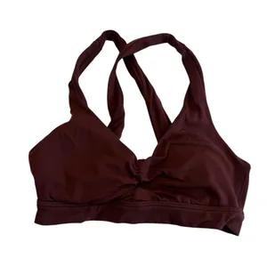 OFFLINE By Aerie Ruched Sports Bra Size Small Rust Red Low Impact Activewear thumbnail 8