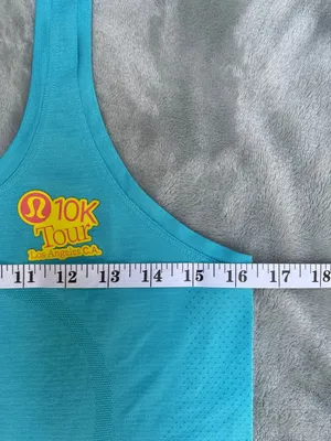 Lululemon Swiftly Tech Racerback Tank 10K Tour Los Angeles CA turquoise running thumbnail 7
