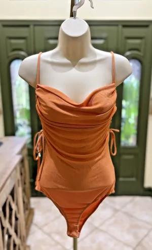 Princess Polly orange one piece bodysuit size 6 thumbnail 1