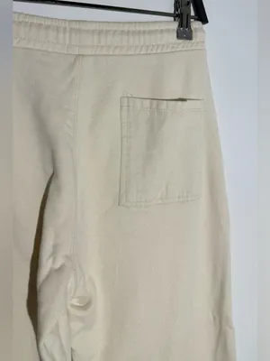 Zara Wide Leg Drawstring Pants - Cream thumbnail 3