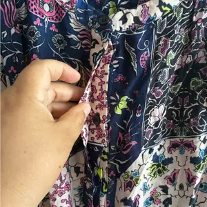 Maria cher Floral Button Down Long Sleeve Blouse Multicolor L (#04098) thumbnail 8