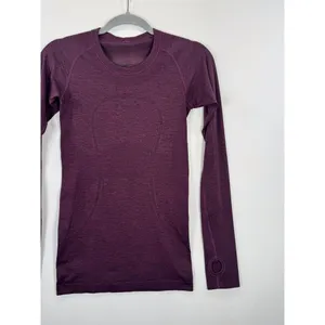Lululemon Womens Top Purple Swiftly Tech Long Sleeve Crew Tee Stretch Size 4 thumbnail 6