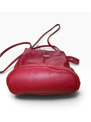 COVETED RETRO ITALIAN LUXE Valentina Cherry Red Leather Shoulder bag thumbnail 5