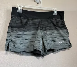 Nike Women's Medium Black and Gray Athletic Shorts thumbnail 1