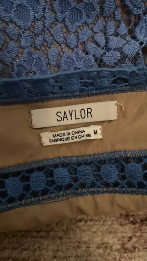 Saylor blue lace dress  thumbnail 3