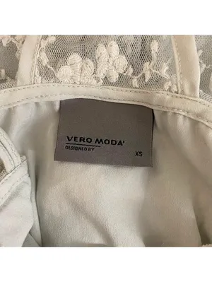 Vero Moda White Floral Lace Halter Dress XS Boho Summer Wedding Cottagecore thumbnail 3