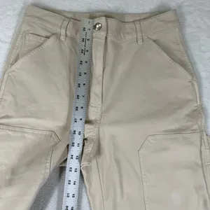 Wilfred Free Aritzia Beige High Rise Carpenter Straight Leg Utility Pants Size 8 thumbnail 5