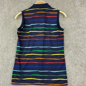 RLX Ralph Lauren Size S Sleeveless Golf Polo Navy Stripe Performance Athletic thumbnail 3