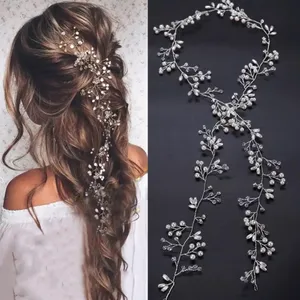 Head Tiara Wedding Flower Pearl thumbnail 2