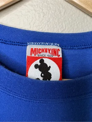 Disney True Y2K vtg Disneyland Mickey Mouse embroidered cotton shirt plus size XL thumbnail 4