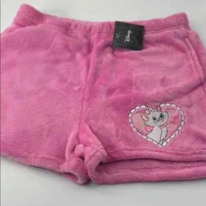 Disney Pink Fleece Shorts with Heart Cat Design thumbnail 13