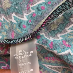 Tommy Hilfiger Womens Paisley Puff Sleeve Fit and Flare Dress Teal Pink Size 10 thumbnail 6