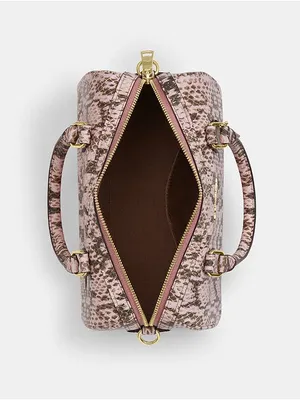 NEW Coach Rowan Pink Snakeskin Embossed Leather Satchel NWT thumbnail 10