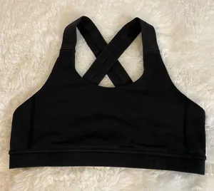 Lululemon Black Yoga Sports Bra Size 10 Medium Large thumbnail 1