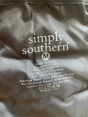 Simply Southern Black Quilted Lightweight Puffer Jacket thumbnail 2