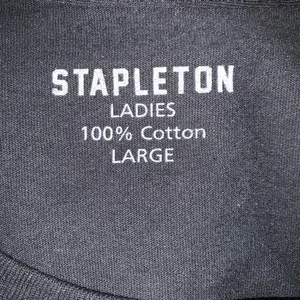 Chris Stapleton Whiskey Print Tee T-Shirt Short Sleeve Cotton Black ladies L thumbnail 4