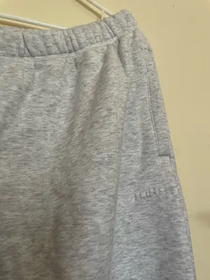 Skims Cotton Fleece Classic Straight Leg Sweatpants - Light Heather Grey 2X NWT thumbnail 4