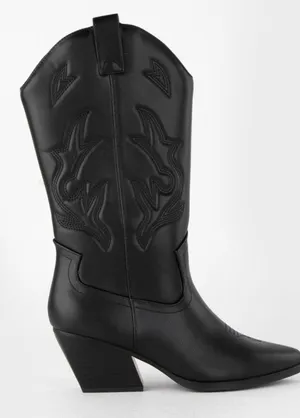 Soda Black Cowboy Boots thumbnail 5
