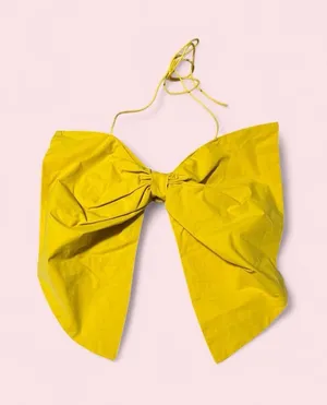 Yellow Bow Tie Halter Top thumbnail 1