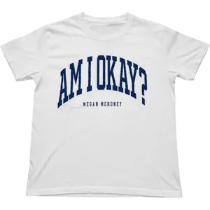 Megan Moroney Am I Okay Graphic T-Shirt Women Medium White Blue Concert Merch thumbnail 1