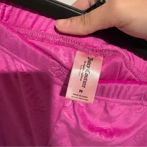 Juicy Couture Sleepwear Loungewear JC Crown Embossed Velour Pajama Pants pink M‎ thumbnail 3