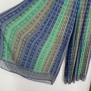 Free People Palazzo Pants Small Blue Green Geometric Boho Festival Wide Leg thumbnail 5